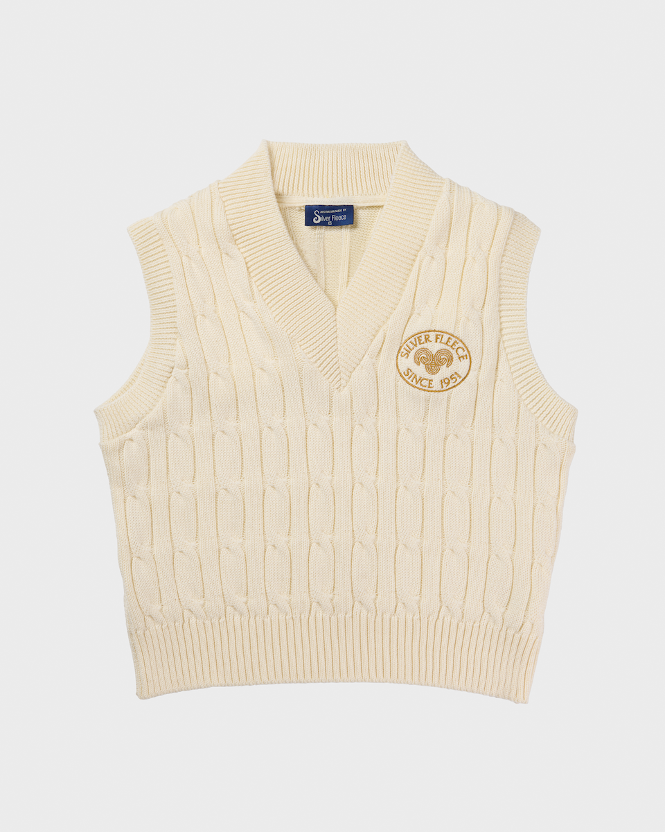Knit Crop Vest Cable