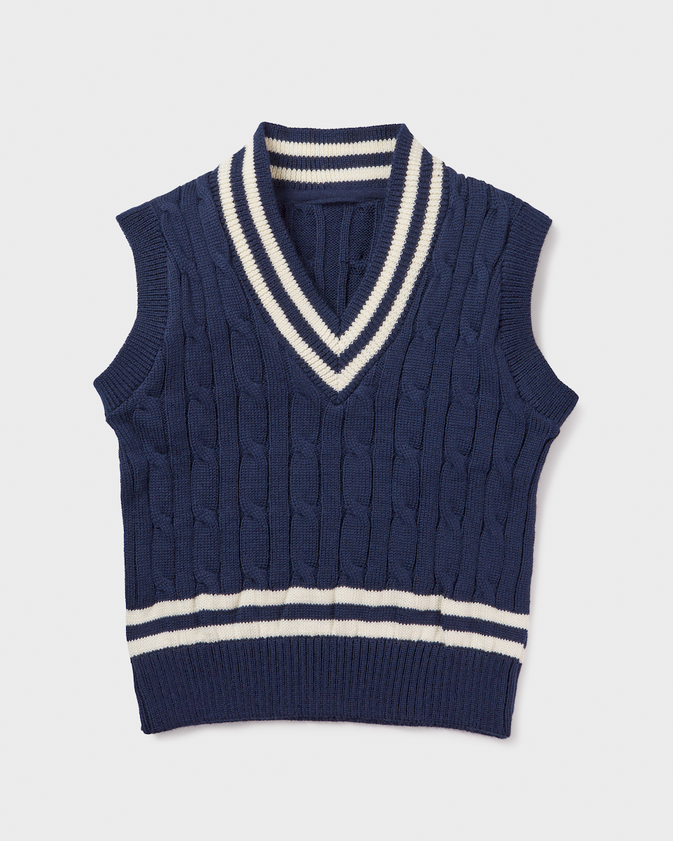 Knit Crop Vest Cable