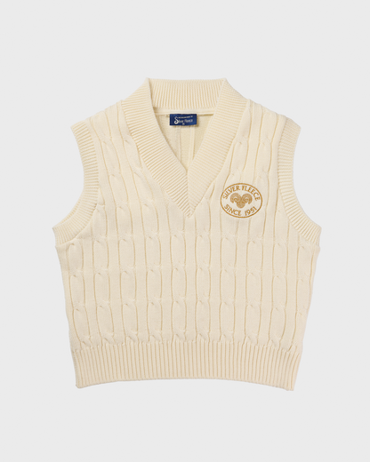 Knit Crop Vest Cable